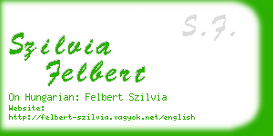 szilvia felbert business card